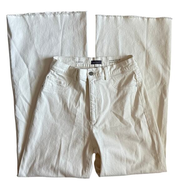 DL1961 Hepburn Wide Leg High Rise Vintage 33” in Eggshell Size 30 - Picture 8 of 12